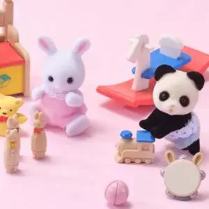실바니안이층집 실바니안 패밀리 눈꽃토끼와 판다의 아기놀이방세트 인형 피규어 장난감
