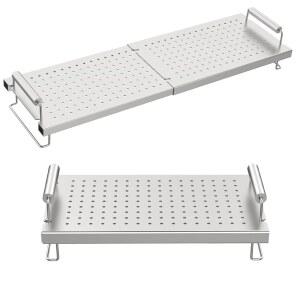 블랙스톤 36 28 22 17인치 그릴용 그릴로이 조절식 그릴 보온 랙, 웨버 샤브로일 넥스그릴용 헤비 듀티 스테인리스 스틸 쿨링 랙 트레이 및 가장 평평한 테이블탑