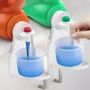 펌프 대용량 세제 세제 컵홀더 거치대 컵받침 흘림방지 섬유유연제용기 컵받침대