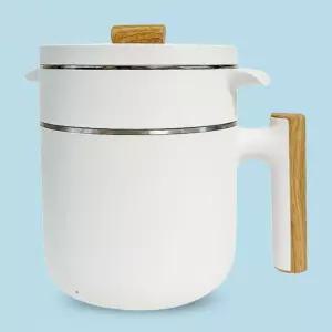 1.5L 2단 멀티쿠커 찜기 라면포트 전기냄비 스텐 1인용 자취 캠핑 소형냄비