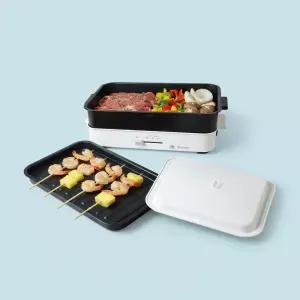 멀티 전기그릴 2in1 전골팬 고기불판 홈파티 테이블냄비 BER-04-001