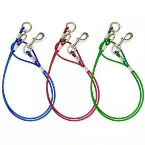 [콩심팥심]강아지 대형견 개 목줄 산책 이동줄 와이어 리드줄