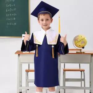 ToB 남녀공용 골드라인 졸업가운 학사복 세트 교복 박사학위복대여