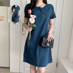 (제스트)원피스 반소매 스커트 청원피스 데님원피스 라운