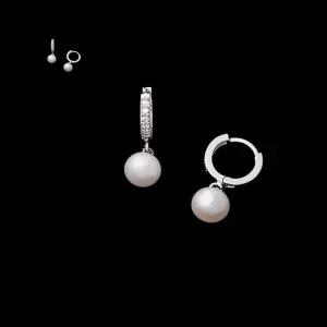 (제스트)담수 골드핀 14K 실버 드롭 은 여자선물 귀걸이 진주