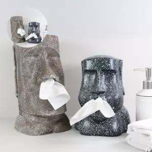 (제스트)석상 모아이 휴지케이스 2type/갓샵 재밌는 특이한