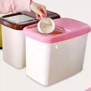 [셀러에이드]주방 항아리 쌀통 사료 정리 10KG 잡곡 독 보관 수납 플라스틱보관함