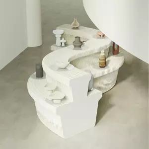 책 진열대 인테리어 스탠드 잡지 철제 밀크티색 잡지꽂이