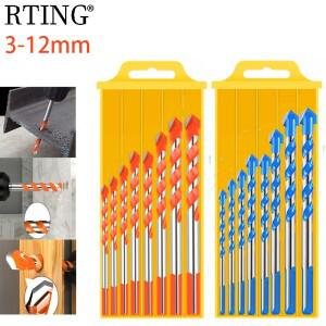 타일 벽돌 콘크리트 콘크리트 유리 플라스틱 블록 나무 3-12mm 드릴 비트 세트 도구 8PCS 벽돌