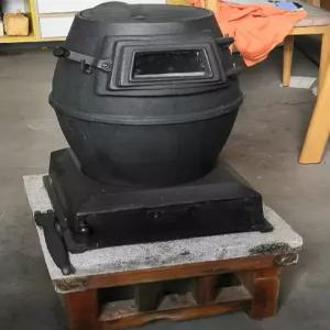 소형 장작난로 화로대 주철 난로 주물 연통 불멍 고구마