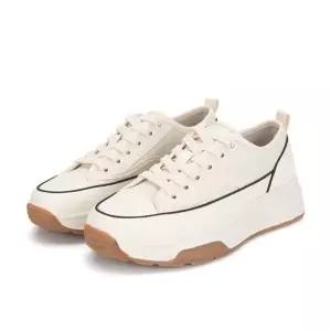 백화점 바바라 심플 컨버스 소재 포인트 키높이 데일리 스니커즈 BBG162-WT