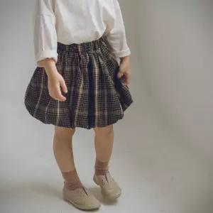 [예루예나] 여아 스커트 면 체크 벌룬 요거트