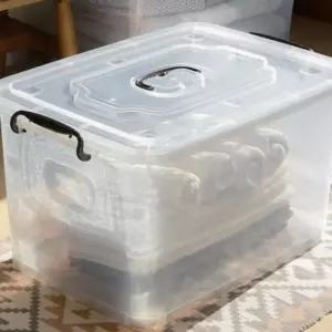 옷 플라스틱 대형 리빙 박스 이불 햄스터집 투명 수납함