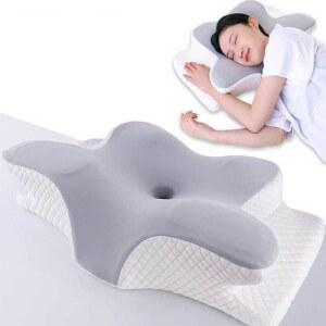 꿀잠 나비형 메모리폼 매트 바디필로우 종아리 등받이 워셔블 소파 베게 좌골 던지기