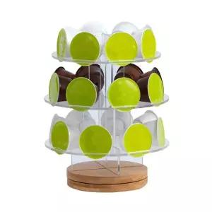 [골드스마일]회전식 커피캡슐 홀더 24구 캡슐 정리 디스펜서 캡슐