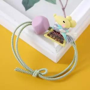 [셀러에이드]큐빅 목도리 쥐 머리끈 포인트 헤어슈슈 머리고무줄