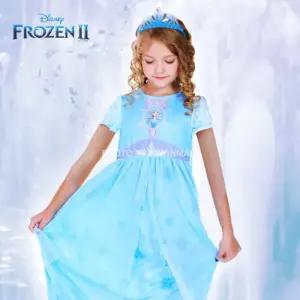 겨울왕국2 엘사 아동 여아 반팔 실내복 잠옷 홈웨어 블루