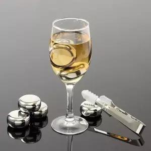 안 녹는 얼음 아이스큐브 6p +집게 원형 스텐 큐브 스