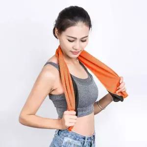 프리런 아이스 스포츠타월 오렌지 헬스 등산 쿨링타월