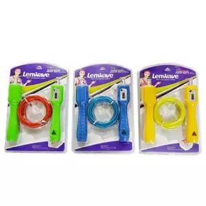 그립감 카운터 길이 조정 가능한 체중 관리 줄넘기 헬스 스피드 베어링 LCD 발줄넘기