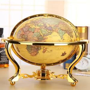 엔틱 지구본 세계지도 서재 레트로 골동품 교육용 학원 학교 장식품 인테리어 학습용 휴대용