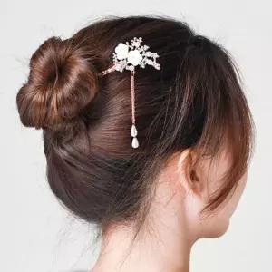 [콩심팥심]벚꽃 헤어 비녀 올림머리 헤어비녀 옆꽂이 한복비녀