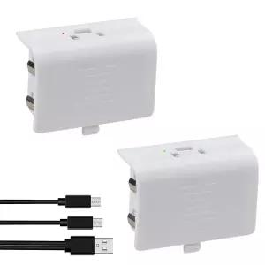 텍트라 배터리 팩 Xbox One 전용 S/Xbox X/Xbox 엘리트용 2팩 1100mAH 컨트롤러 배터리(Xbox Series S/X