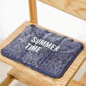 [골드스마일]썸머타임 아이스 쿨방석 네이비 여름 젤방석 시원한방