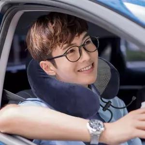 [콩심팥심]릴렉션 메모리폼 목베개 3종세트 네이비 사무실목쿠션