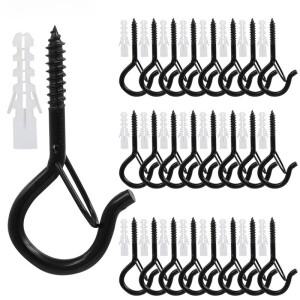 분재 후크 스프링 버클이 있는 검정색 니켈 Q자형 안티 드롭 맥세이프 아이워터음표 모양의 램프