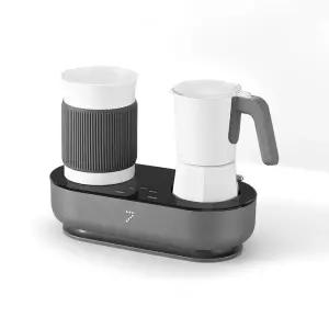 SEVENME 팬시 커피 머신 반자동 홈 오피스 여행용 우유 거품기 올인원 기계 모카 포트 이탈리아 전기 우유