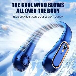 목걸이형 무날개 선풍기 미니 소형 초장수명 휴대용 무소음 USB 충전 학생 스포츠 사무실 디지털 디스플레