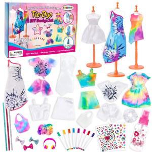 타이다이 패션 디자이너 인형 옷 만들기 키트 DIYAarts 및 공예 장난감, 소녀 선물 연령 6세 7세 8세 9세 10세 11세 12명