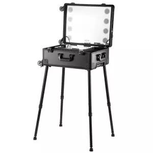 메이크업 박스 조명 시연 거울 LED 여행용 이동식 테이블