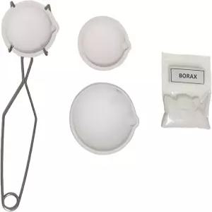 고프르비코에 1PC 500g 및 2PC 150g 세라믹 도가니 그릇 접시 컵 세트 금속 용융용 채찍 집게 손잡이 2A