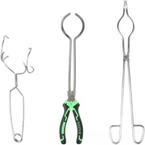 YIET PET 도가니 통 강철 금 용융로 홀더 클램프 소형 용융 세라믹 접시 컵 채찍 집게 손잡이 2A