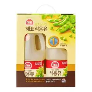 식용유 대용량 명절선물 해표 식용유 1.9L 2개입 명절 선물세트 대용량 콩기름 대두유