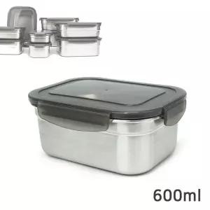 TBZ 일반형 스텐반찬통 밀폐용기 2호 600ml