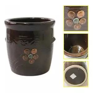 도자기 수저꽂이 국자 연필 다용도 물빠짐 원형 수저통