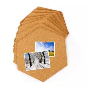 [셀러에이드]TBZ 접착식 육각형 코르크보드 게시판 8P