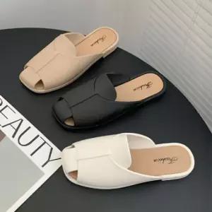 덴하트 키높이 클래식 오픈토 컷아웃 슬리퍼 여성 3컬러 부츠 런닝화