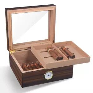 시가렛 케이스 원목 상자 휴미더 조절 선물 가위 밀폐 보관함