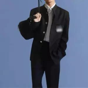 일본 교복 가쿠란 코스프레 의상 세트 자켓 바지 긴팔 남방 학생복 차이나 칼라