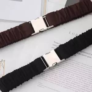 한국 패션 여성 허리띠 스타일 와이드 벨트 정장 블라우스 원피스 천 벨트 신축성 심플