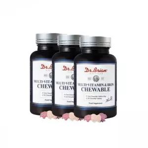 씹어먹는 비타민 츄어블 멀티비타민 철분 어린이 올인원 영양제 90정 3통