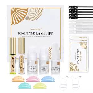 래쉬 트 키트 - 2 in 1 속눈썹 펌 전문가용 인스턴트 반영구 컬링 브로우 라미네이션 동 라임의 가정용