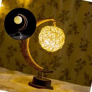 글로 초승달 라탄볼 LED 무드등 건전지 웜 무드조명