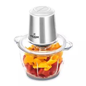 전동 유리 다지기 2L 대용량 야채 고기 마늘 양념 이유식 믹서기 이중칼날