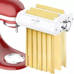 키친에이드 스탠드 믹서용 파스타 부착물 3 in 1 메이커 세트 청소 브러시가 포함된 롤러 커터 및 페투치니