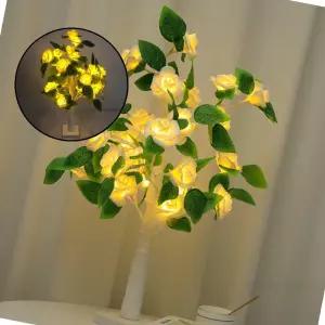 글로 장미나무 LED 무드등 55cm 화이트옐로우 감성캠핑조명